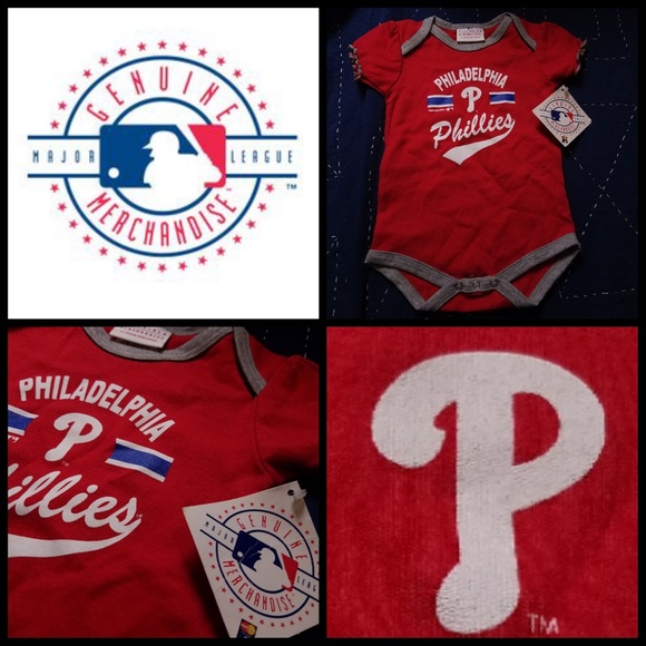 NWT! Phillies size Genuine MLB onesie sz 18mos - Picture 1 of 8